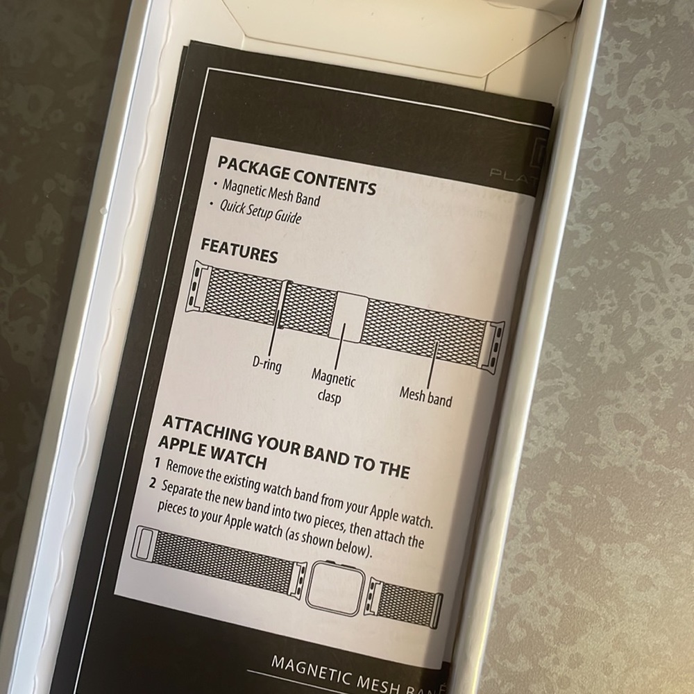 Platinum™ - Magnetic Stainless Steel Mesh Band for Apple Watch, Rose Gold - Picture 5 of 8